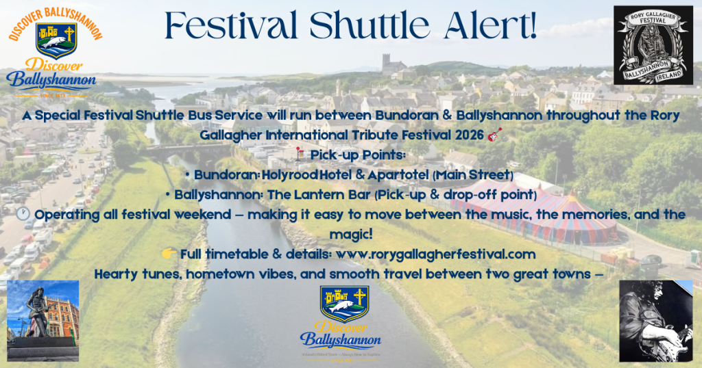 🚌🎸 Festival Shuttle Bus – Bundoran ↔ Ballyshannon!